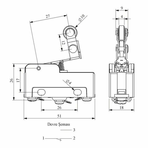 EMAS MN2MIM1Y MİNİ SİVİÇ TİP 2 KISA KOLLU MET.MAK.YAYLI