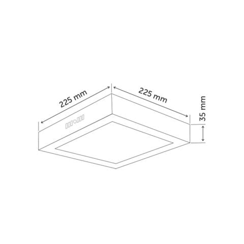 İNOLED 2761-01 18W KARE SIVA ÜSTÜ LED PANEL (BEYAZ-6500K)