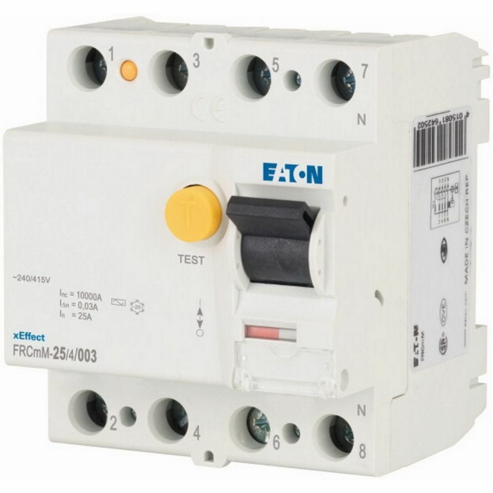 EATON FRCMM-25/4/003 ARTIK AKIM DEVRE KESİCİLER (AC TİPİ) 4X25A, 10KA, 30MA