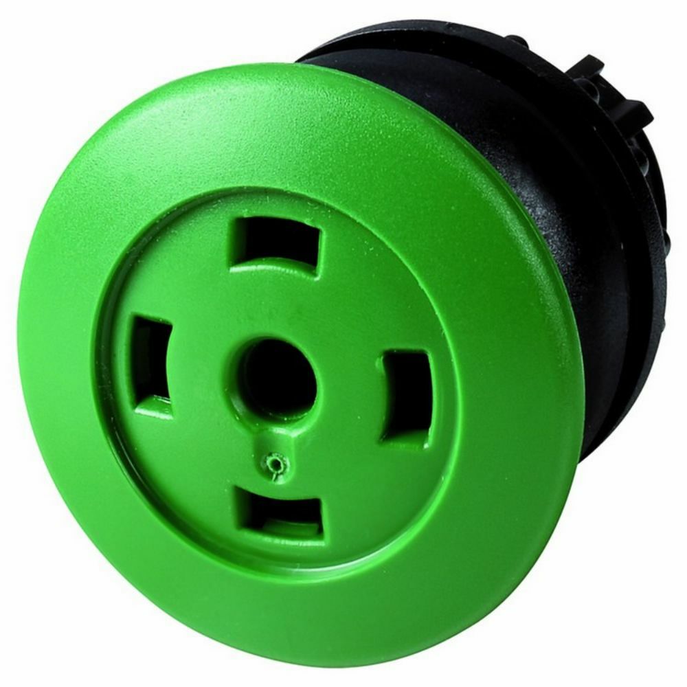 EATON M22S-DRP-G-X MUSHROOM,W/O LABEL,STAY-PUT,GREEN