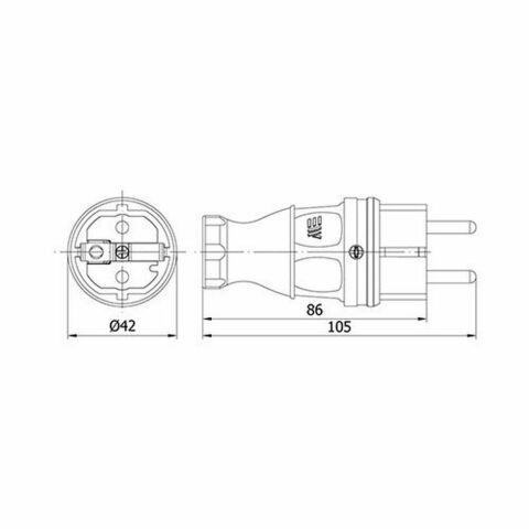 METE ENERJİ 1X16A. DÜZ FİŞ  UPS 404002