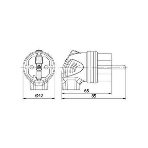 METE ENERJİ 1X16A. EĞİK FİŞ 404003
