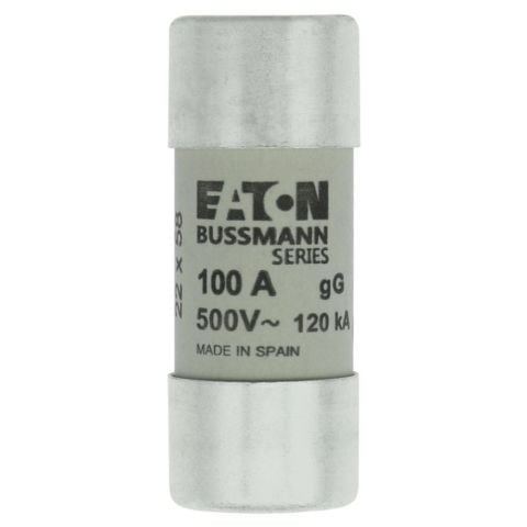 EATON C22G100 SİLİNDİRİK SİGORTA 22X58, GG/GL, 500V, 120KA - 100A