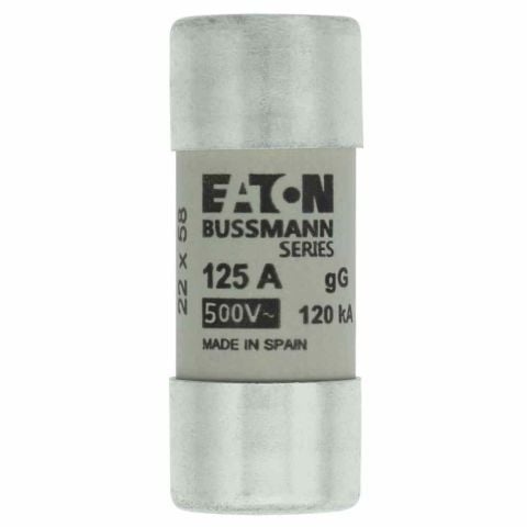 EATON C22G125 SİLİNDİRİK SİGORTA 22X58, GG/GL, 400V, 120KA - 125A