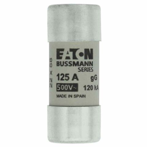 EATON C22G125 SİLİNDİRİK SİGORTA 22X58, GG/GL, 400V, 120KA - 125A