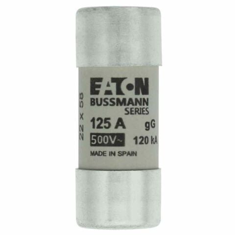 EATON C22G125 SİLİNDİRİK SİGORTA 22X58, GG/GL, 400V, 120KA - 125A