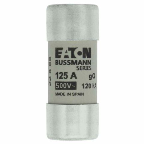 EATON C22G125 SİLİNDİRİK SİGORTA 22X58, GG/GL, 400V, 120KA - 125A