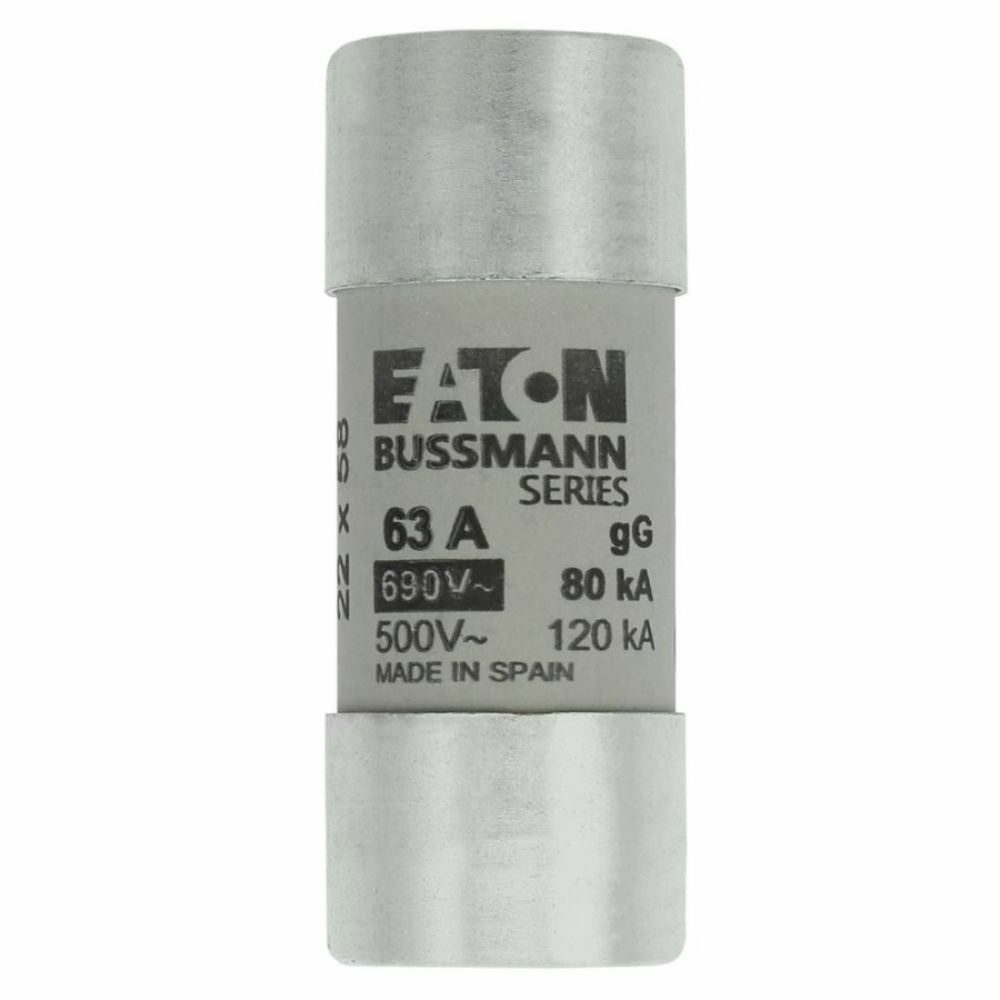 EATON C22G63 SİLİNDİRİK SİGORTA 22X58, GG/GL, 690V, 80KA - 63A