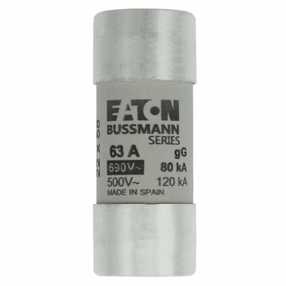 EATON C22G63 SİLİNDİRİK SİGORTA 22X58, GG/GL, 690V, 80KA - 63A