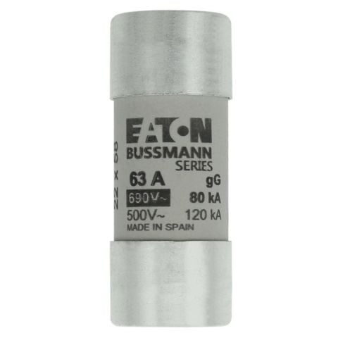 EATON C22G63 SİLİNDİRİK SİGORTA 22X58, GG/GL, 690V, 80KA - 63A