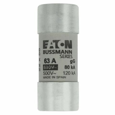 EATON C22G63 SİLİNDİRİK SİGORTA 22X58, GG/GL, 690V, 80KA - 63A