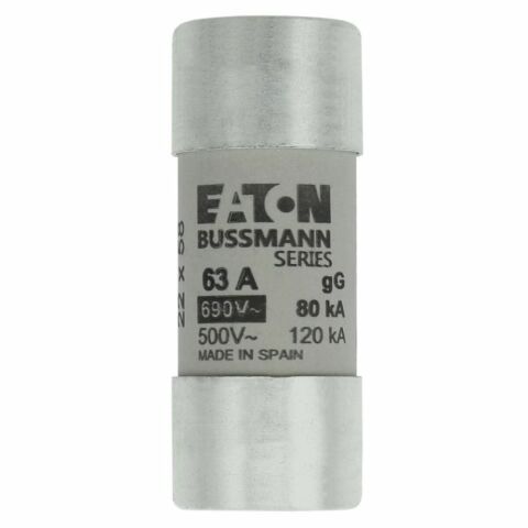 EATON C22G63 SİLİNDİRİK SİGORTA 22X58, GG/GL, 690V, 80KA - 63A