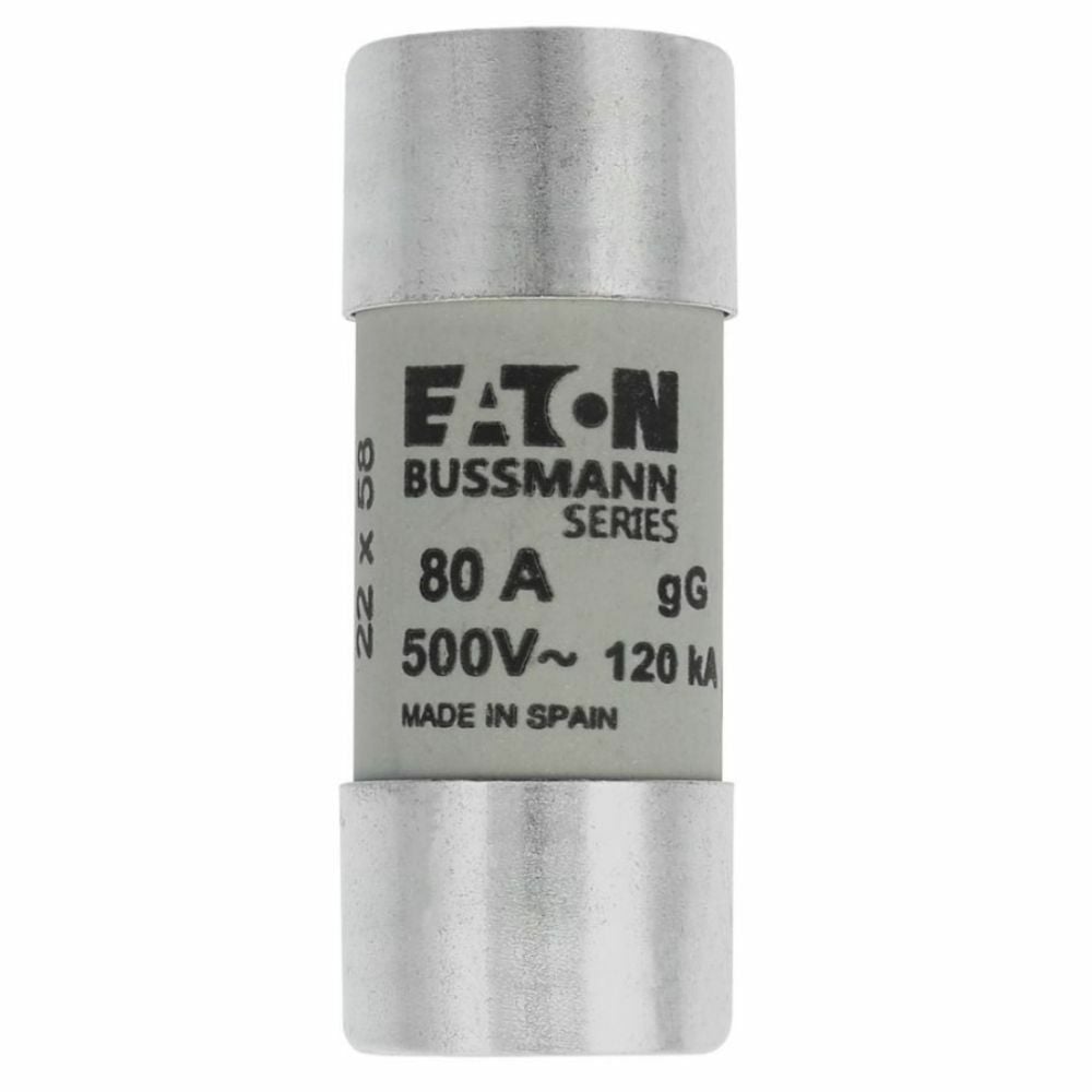 EATON C22G80 SİLİNDİRİK SİGORTA 22X58, GG/GL, 500V, 120KA - 80A