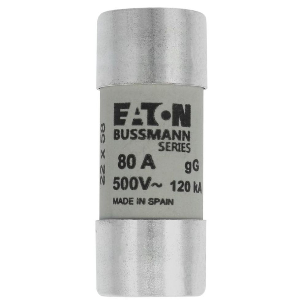 EATON C22G80 SİLİNDİRİK SİGORTA 22X58, GG/GL, 500V, 120KA - 80A