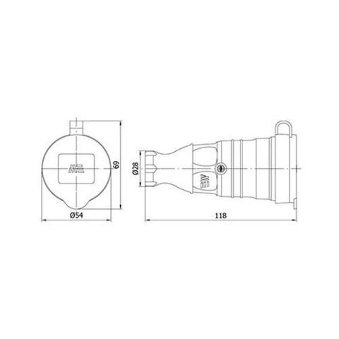 METE ENERJİ 1X16A. UZATMA PRİZİ 404010