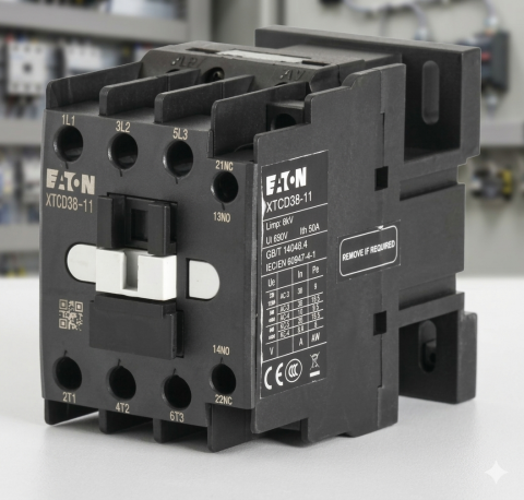 EATON XTCD38-11 Güç Kontaktörü (D-Line, 230VAC, II boy, 1NA+1NK) 38A