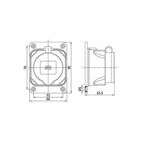 METE ENERJİ 1X16A. DUVAR PRİZİ 404012