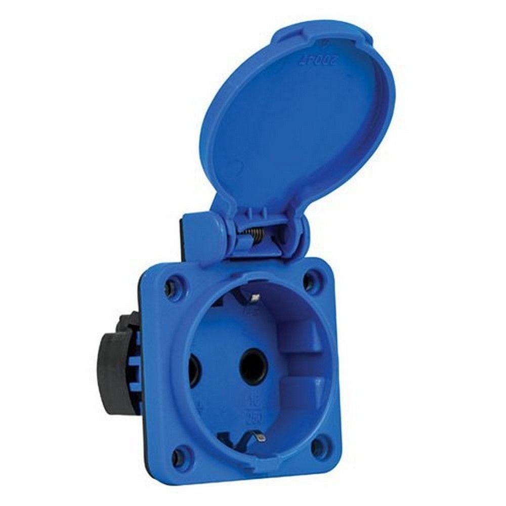 METE ENERJİ 1X16A. PANO PRİZİ (ALT YAN GİRİŞLİ) MAVİ 404016SB06