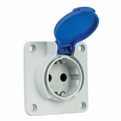 METE ENERJİ 1X16A. MAKİNE PRİZİ YAN GİRİŞLİ GRİ 40402005