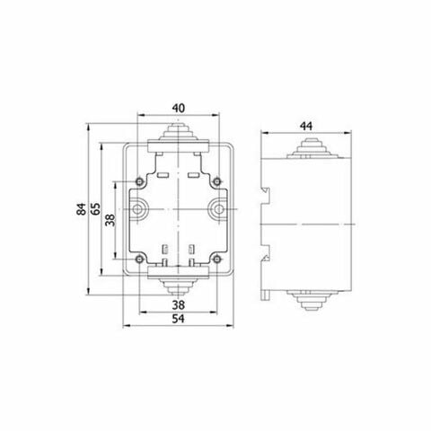 METE ENERJİ 1X16A.PANO PRİZ+ KASA (RAY MONTAJ ELEMANLI) MAVİ 40403706