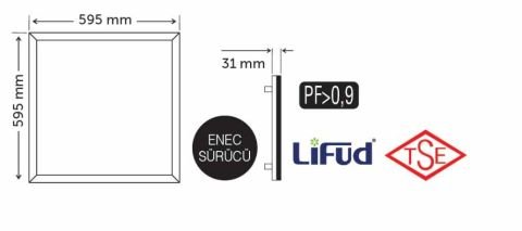İNOLED 40W 60X60 S/A B.L LEDPANEL-TSE/E.(B-6500K) (10 ADET)