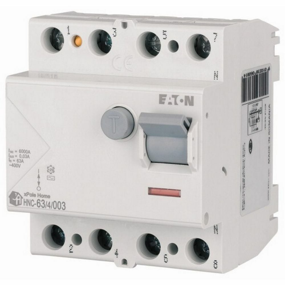 EATON 194695 ARTIK AKIM DEVRE KESİCİLER (AC TİPİ) 4X63A, 6KA, 30MA