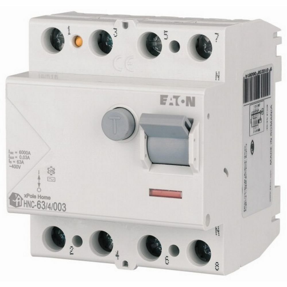 EATON 194695 ARTIK AKIM DEVRE KESİCİLER (AC TİPİ) 4X63A, 6KA, 30MA