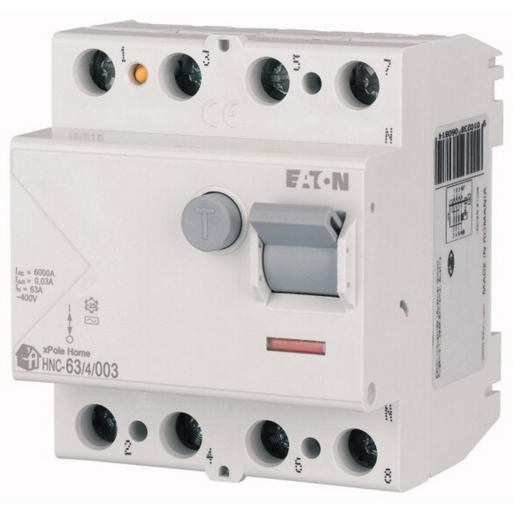 EATON 194695 ARTIK AKIM DEVRE KESİCİLER (AC TİPİ) 4X63A, 6KA, 30MA