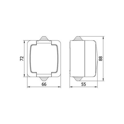 METE ENERJİ NEMLIYER UPS KAPAKLI TOPRAKLI PRIZ (GRİ) 40500605