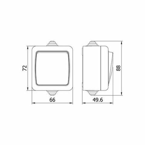 METE ENERJİ NEMLIYER ÇİFT KUTUPLU ANAHTAR( GRİ) 40501305