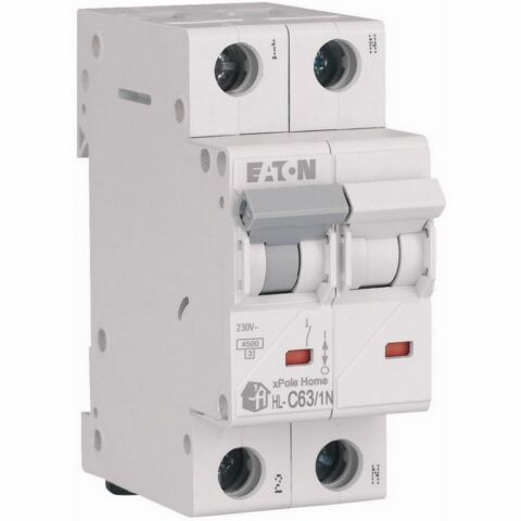 EATON HL-C63/1N MİNYATÜR DEVRE KESİCİ - 4,5KA - C EĞRİSİ - 1X63A+N