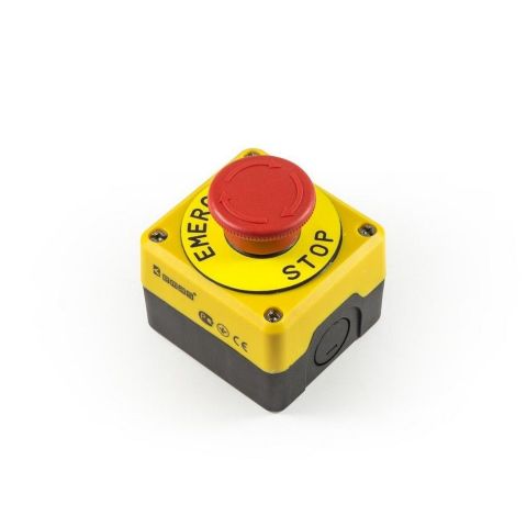 EMAS P1EC400E40K SARI-SİYAH PL.KUTU TEKLİ STOP EMN.ETİKETLİ