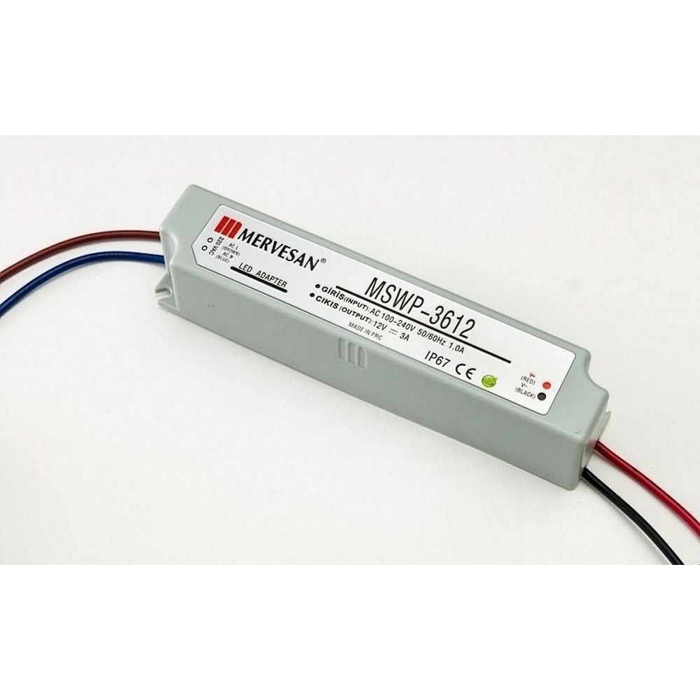 MERVESAN 36 W 12 VDC SABİT VOLTAJ ADAPTÖR/MSWP-36-12