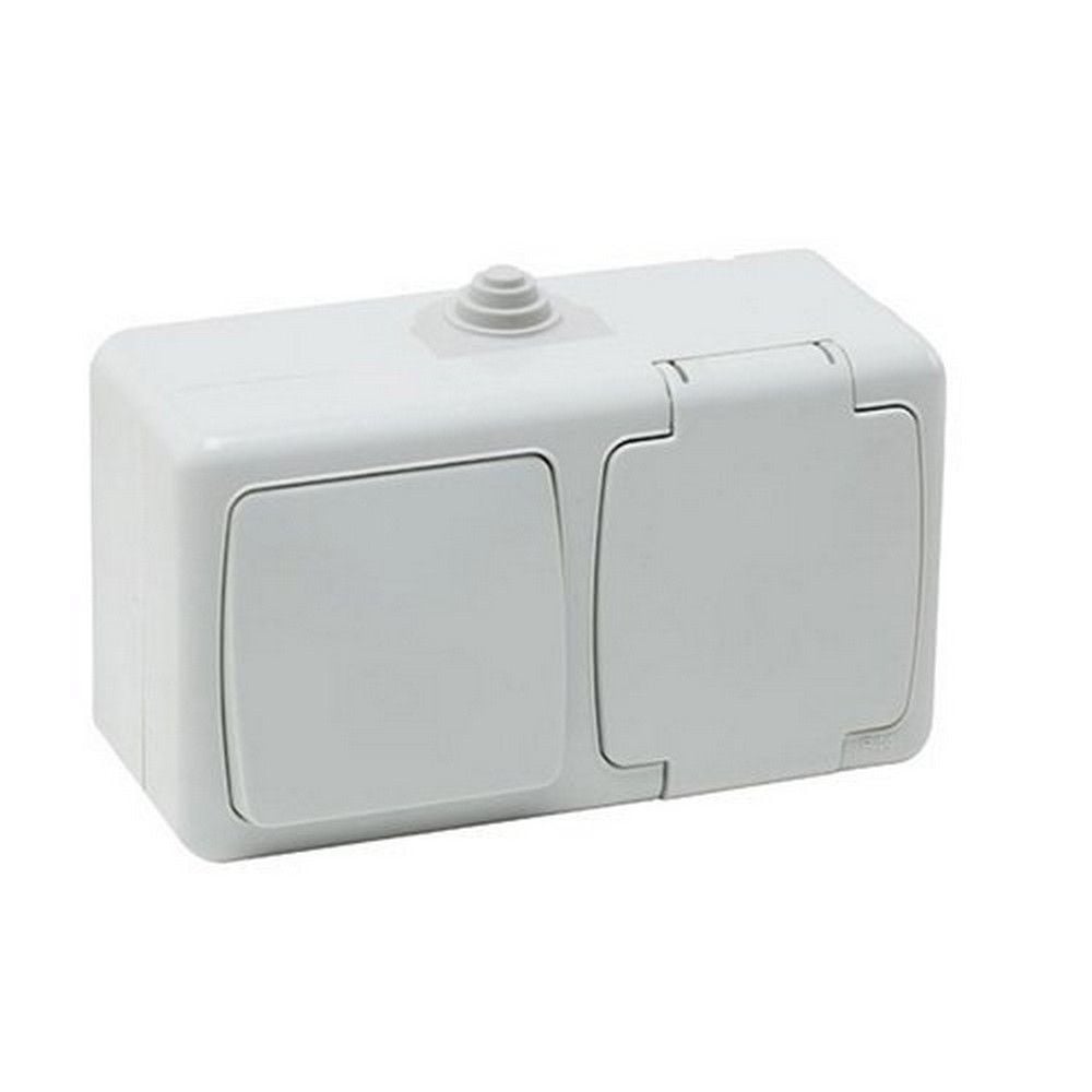 METE ENERJİ NEMLİYER YATAY 2'Lİ ANAHTAR+KAP.TOP. PRİZ 40502505