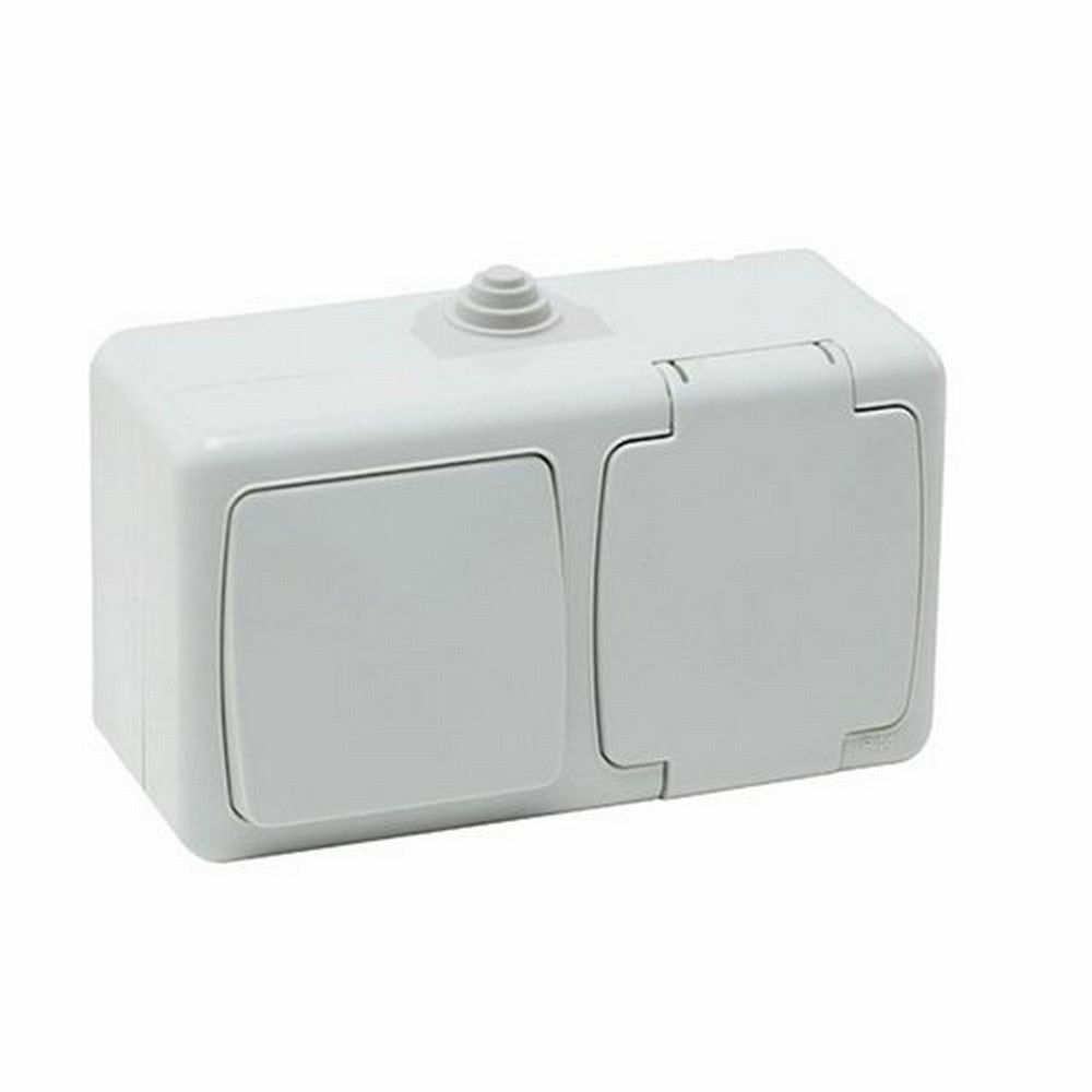 METE ENERJİ NEMLİYER YATAY 2'Lİ ANAHTAR+KAP.TOP. PRİZ 40502505