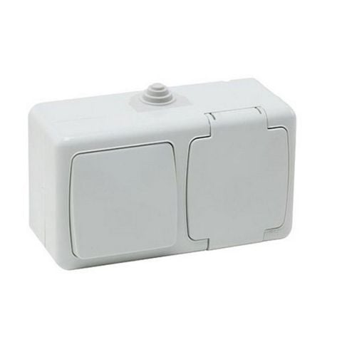 METE ENERJİ NEMLİYER YATAY 2'Lİ ANAHTAR+KAP.TOP. PRİZ 40502505