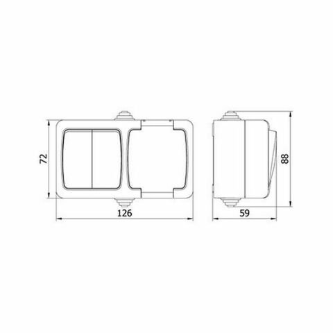 METE ENERJİ NEMLİYER YATAY 2'Lİ KOMİTATÖR+KAP.TOP.PRİZ 40502605