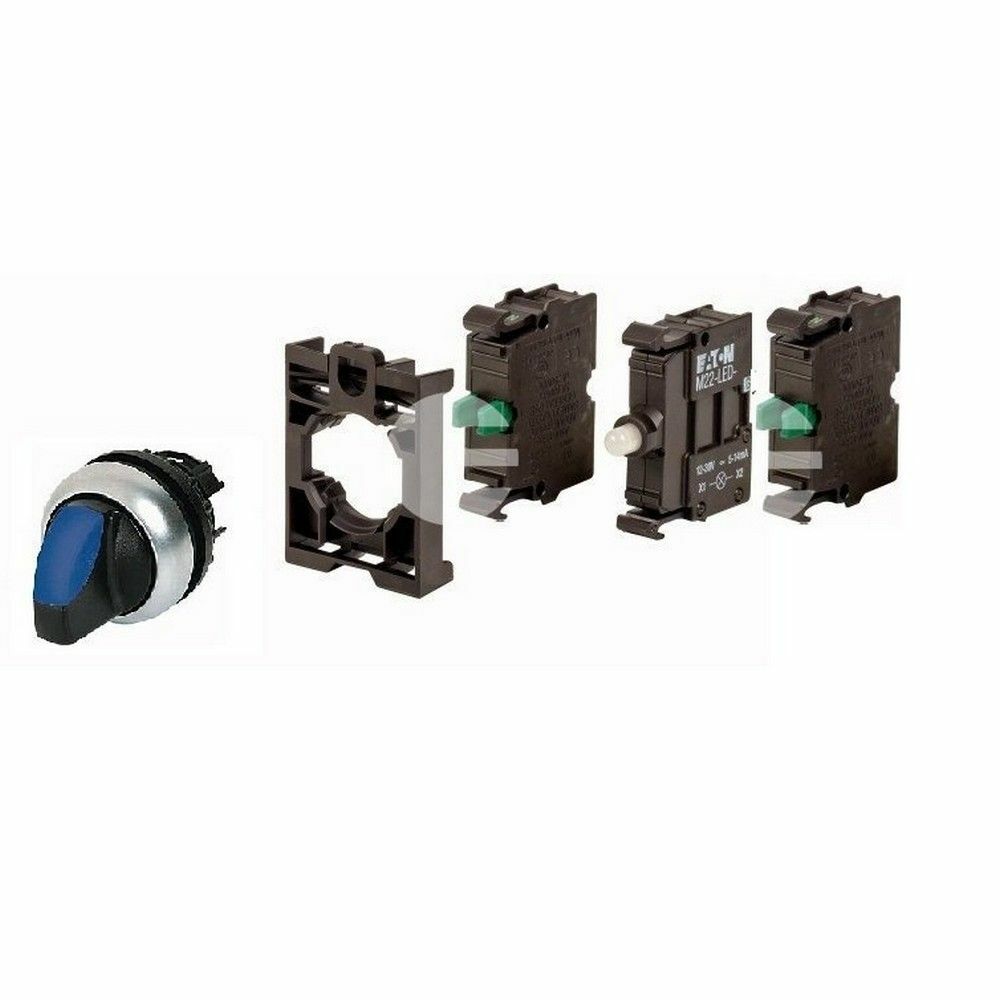 EATON 216851-AS0 MANDAL BUTON, 3 KONUMLU, 24V LED'Lİ, MAVİ 2NA