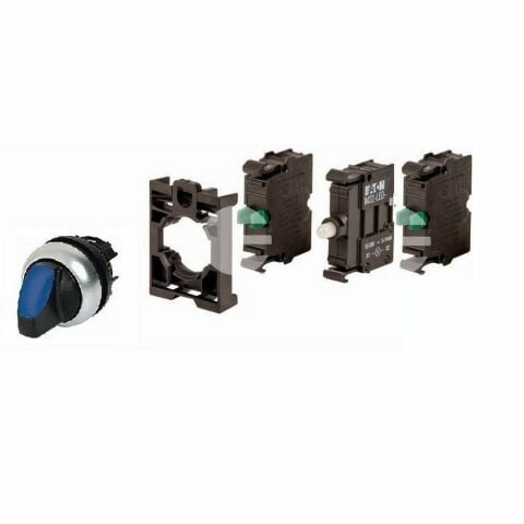 EATON 216851-AS0 MANDAL BUTON, 3 KONUMLU, 24V LED'Lİ, MAVİ 2NA