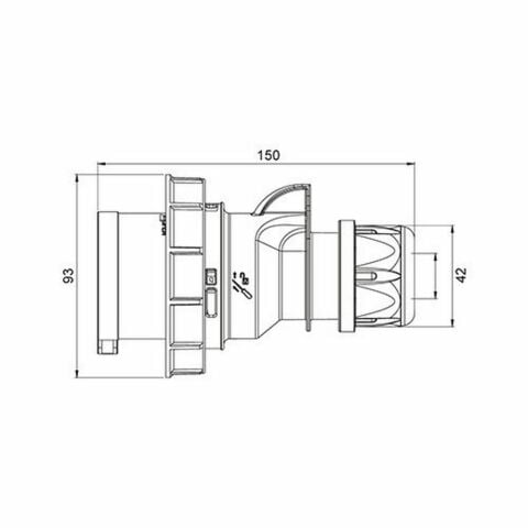 METE ENERJİ 3X32A. IP67 DÜZ FİŞ VİDALI BAĞLANTI 406108V