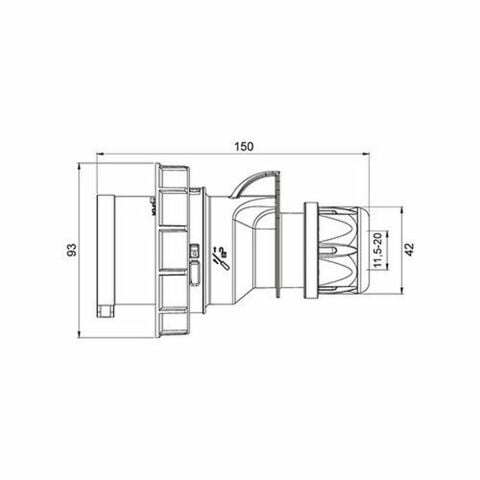 METE ENERJİ 4X32A. IP67 DÜZ FİŞ VİDALI BAĞLANTI 406110V