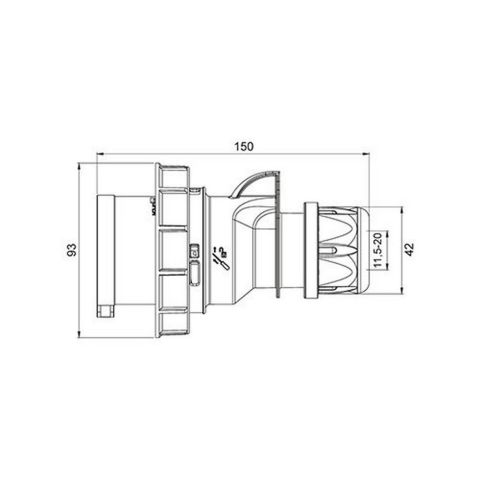 METE ENERJİ 4X32A. IP67 DÜZ FİŞ VİDALI BAĞLANTI 406110V