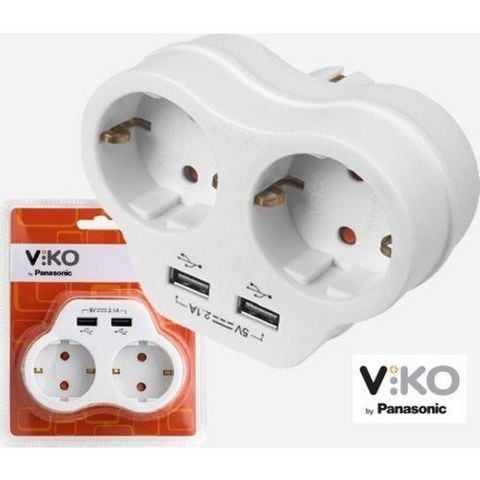VİKO İKİLİ TOPRAKLI USB ÇIKIŞLI PRİZ 90301815