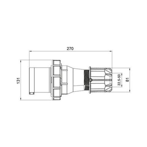 METE ENERJİ 4X125A. IP67 DÜZ FİŞ 406119