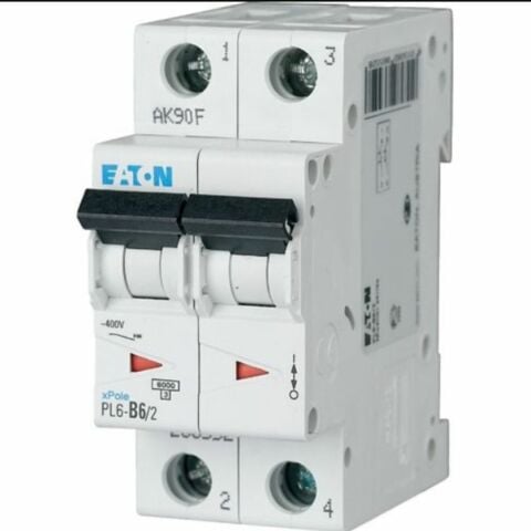 EATON PL6-B6/2 MİNYATÜR DEVRE KESİCİ - 6KA - B EĞRİSİ - 2X6A