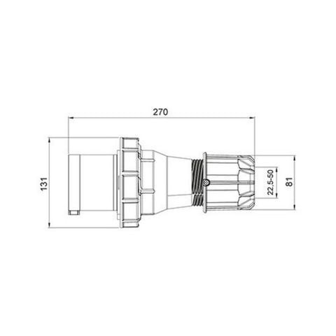 METE ENERJİ 5X125A. IP67 DÜZ FİŞ 406120