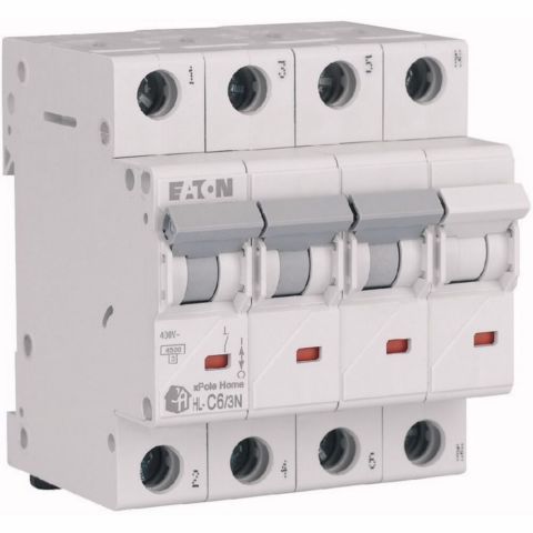 EATON HL-C6/3N MİNYATÜR DEVRE KESİCİ - 4,5KA - C EĞRİSİ - 3X6A+N