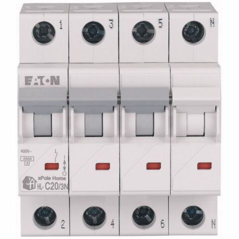 EATON HL-C20/3N MİNYATÜR DEVRE KESİCİ - 4,5KA - C EĞRİSİ - 3X20A+N
