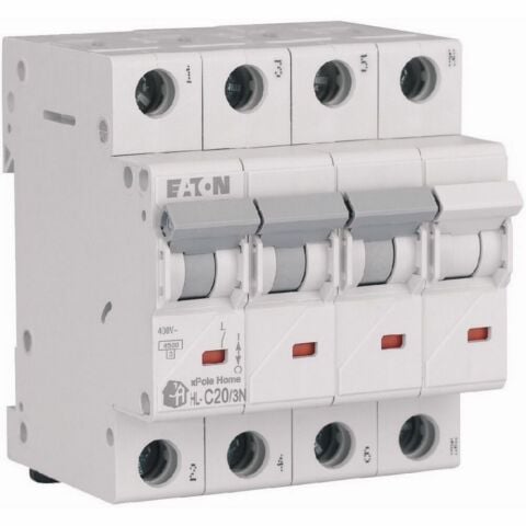 EATON HL-C20/3N MİNYATÜR DEVRE KESİCİ - 4,5KA - C EĞRİSİ - 3X20A+N