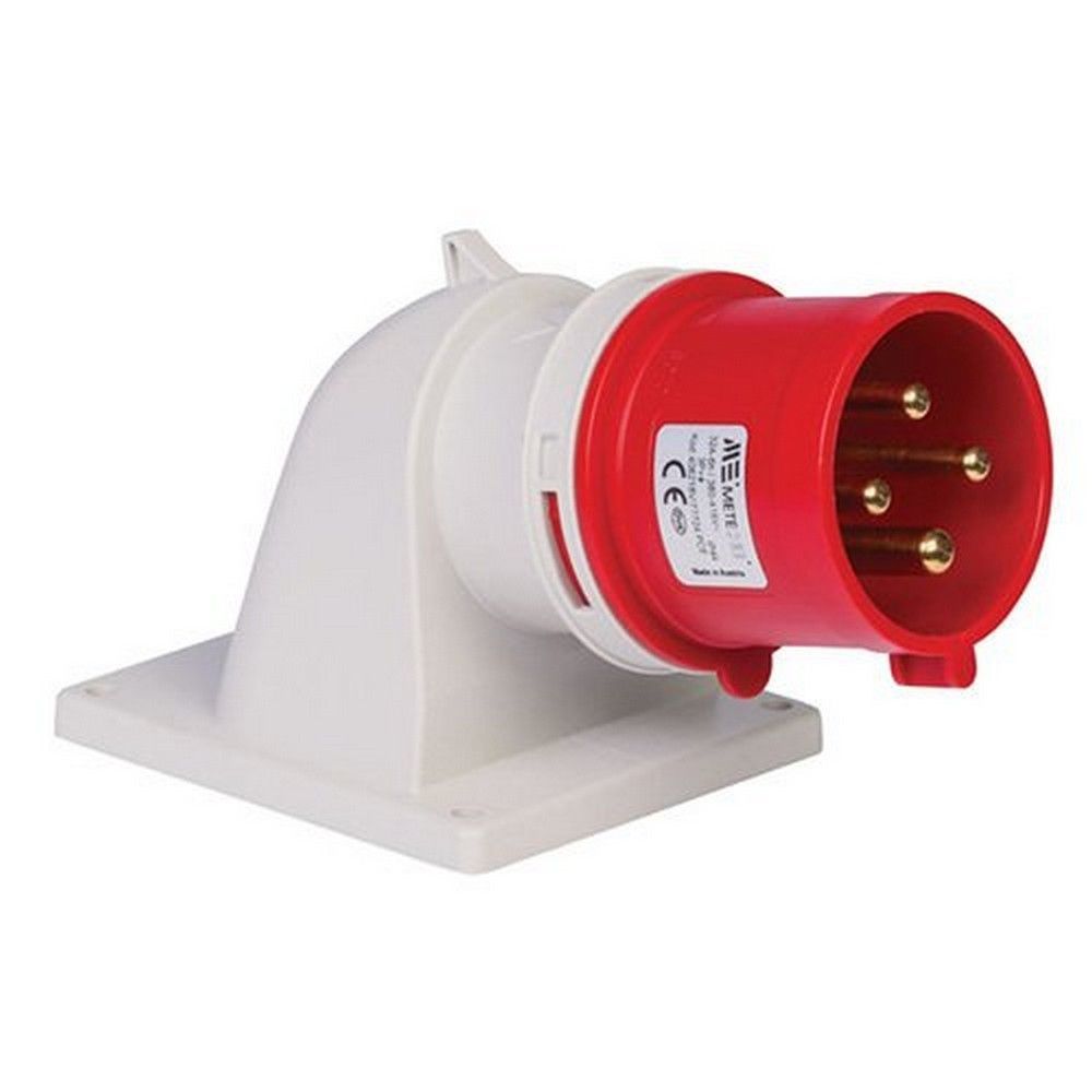 METE ENERJİ 4X32A. IP44 MAKİNE FİŞİ -EĞİK- VİDALI BAĞLI 406218V